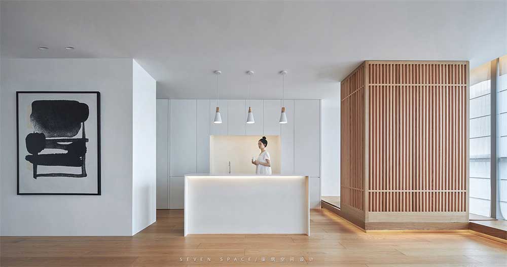 深圳市福田原木風(fēng)辦公室裝修大廳