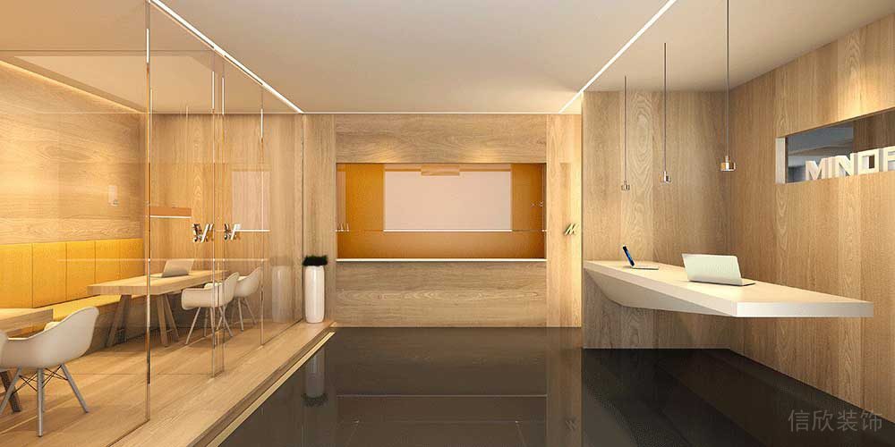 木飾面接待區(qū)效果圖設(shè)計(jì)