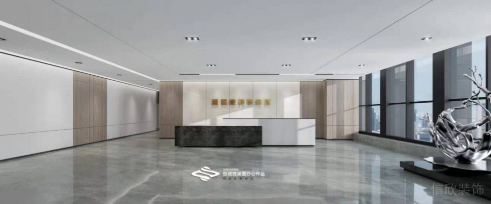 前臺(tái)木飾面背景墻設(shè)計(jì)