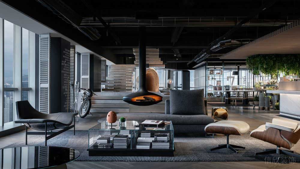 辦公室接待區(qū)地面裝修設(shè)計(jì)布局效果圖