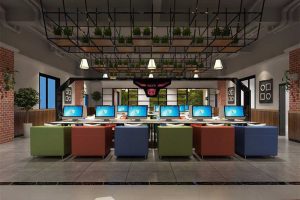 深圳福田區(qū)網(wǎng)咖裝修設(shè)計方案 公共上網(wǎng)區(qū)