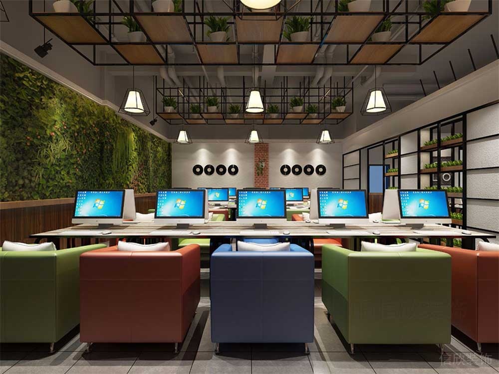深圳福田區(qū)網咖裝修設計方案 游戲區(qū)