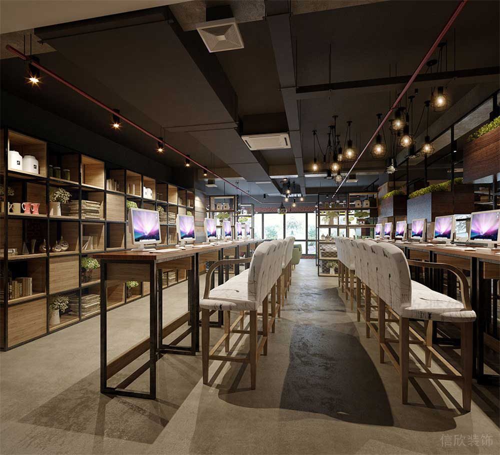 深圳龍崗區(qū)網(wǎng)咖裝修設計 上網(wǎng)沖浪區(qū)