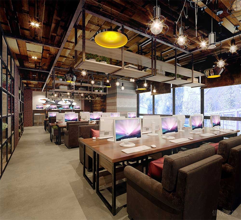 深圳龍崗區(qū)網咖裝修設計 商務區(qū)