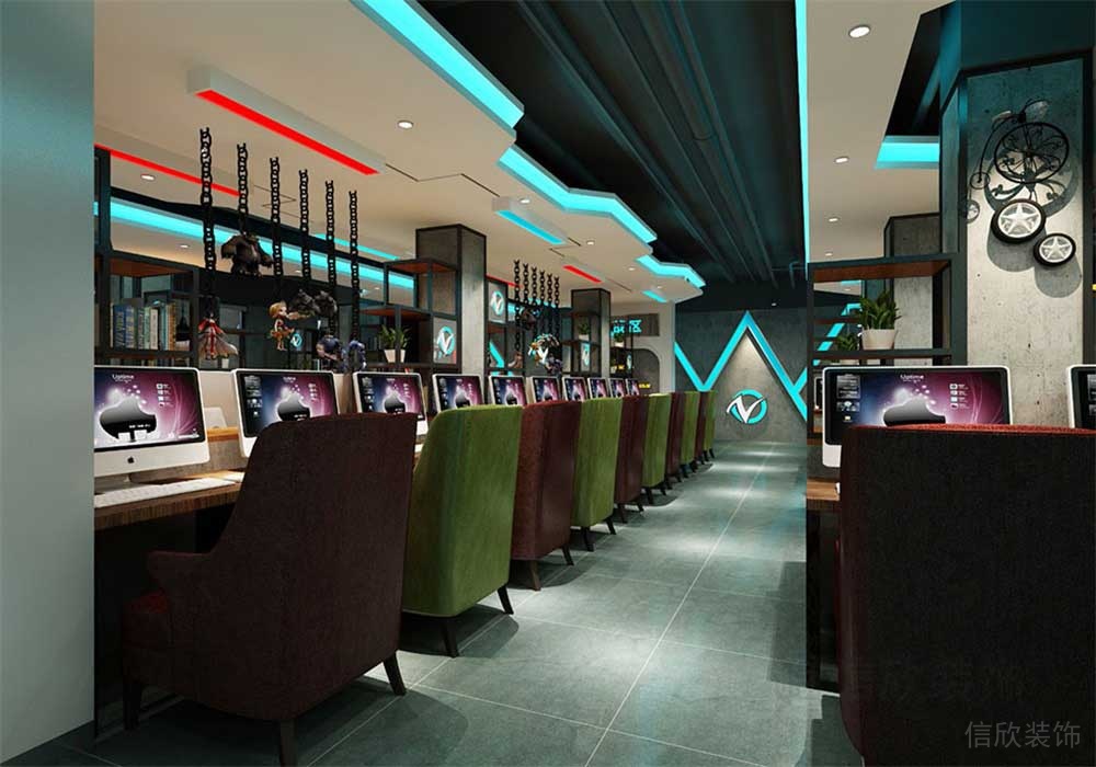 深圳南山區(qū)網咖裝修設計 游戲區(qū)