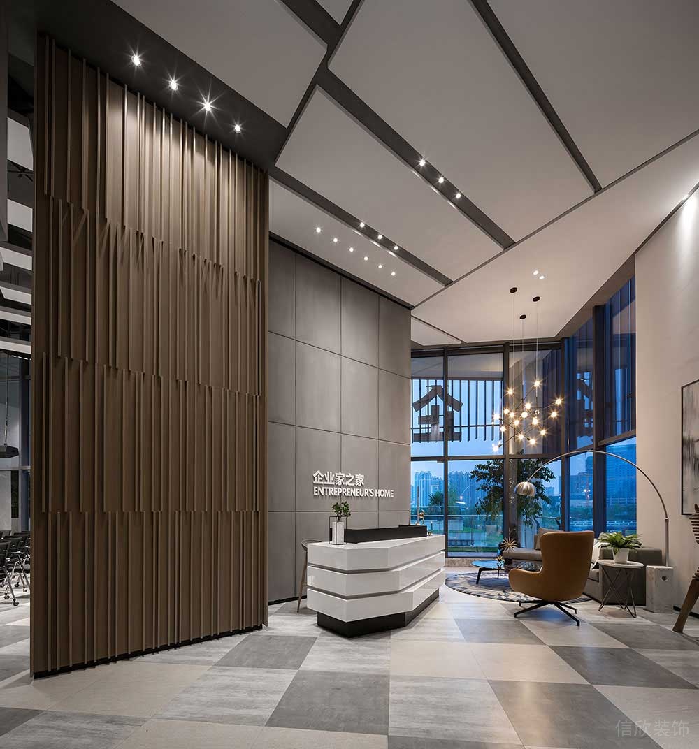 現(xiàn)代風格辦公辦公場所案例前臺服務廳空間設計裝修圖