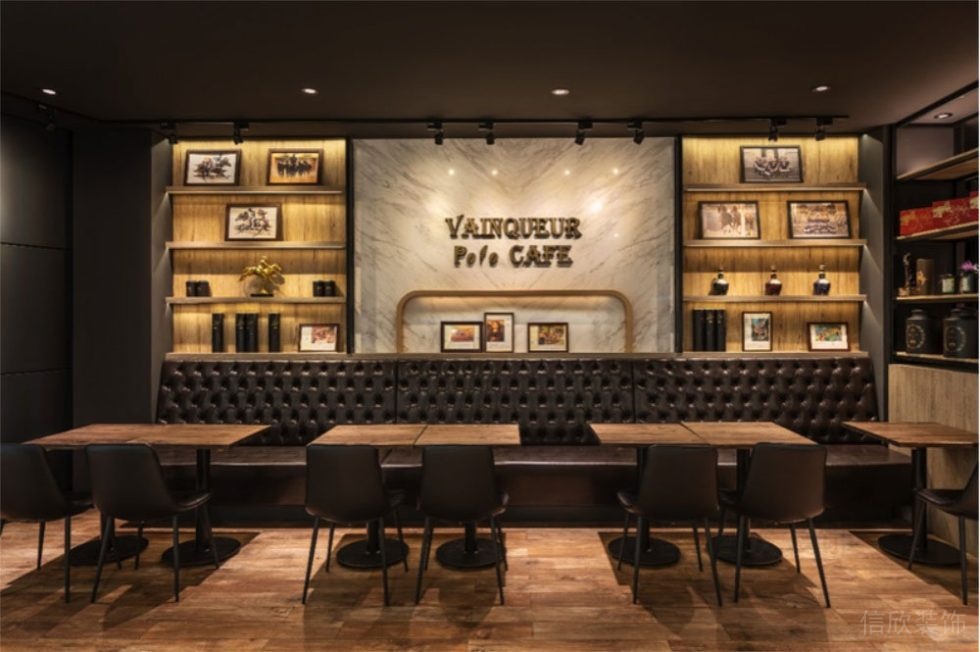 深圳寶安工業(yè)風咖啡廳裝修設計工程卡座效果圖