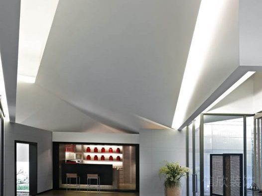 辦公室過道現(xiàn)代簡約風(fēng)天花幾何造型設(shè)計(jì)圖