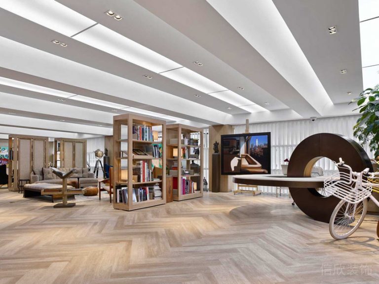 木飾面裝修設(shè)計(jì)圖書(shū)館書(shū)柜裝修開(kāi)放式裝修休息區(qū)