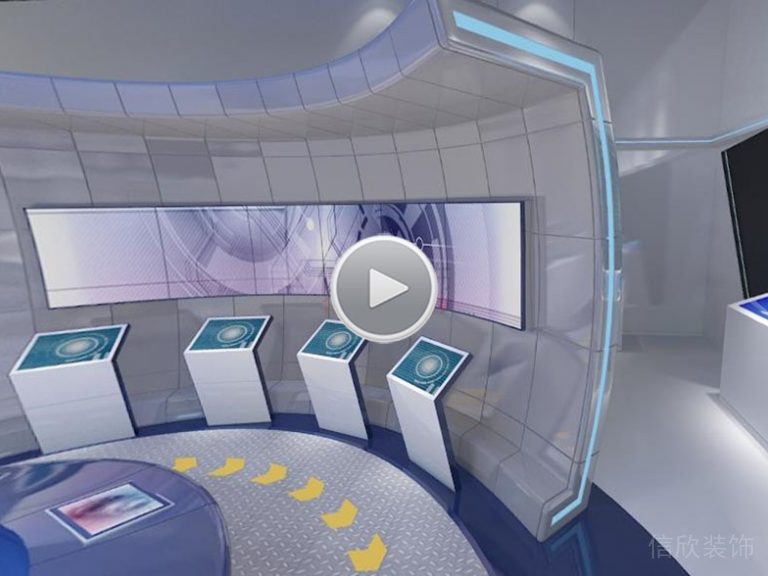 科技館弧形隔斷墻效果圖設(shè)計