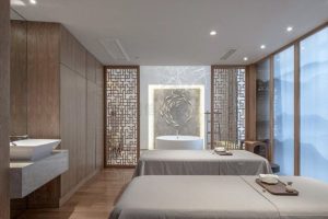 木格柵屏風(fēng)木質(zhì)地板玻璃門裝修設(shè)計(jì)