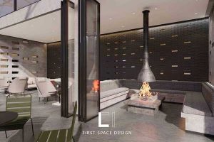 多功能辦公室黑色邊框活動(dòng)折疊門