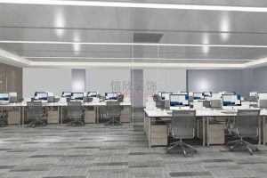 辦公區(qū)地毯通鋪天花吊頂裝修設計效果圖