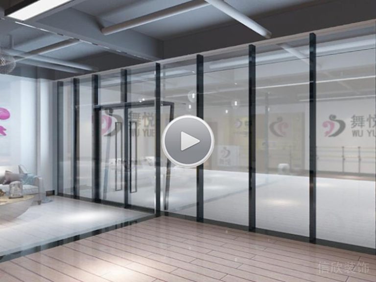 木質(zhì)地板玻璃門隔斷裝修設(shè)計效果圖
