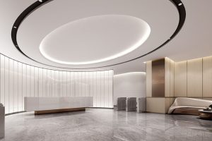 中創(chuàng)公司辦公室裝修設計前臺區(qū)