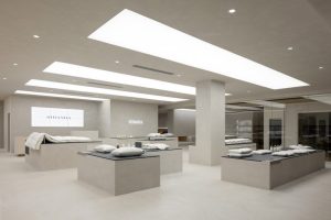 深圳市龍崗區(qū)中心城現(xiàn)代風(fēng)科技枕專賣(mài)店裝修大廳