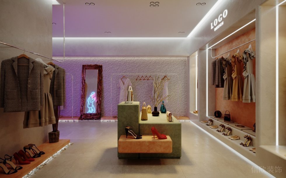 深圳市南山區(qū)后海現代服裝專賣店裝修設計大廳