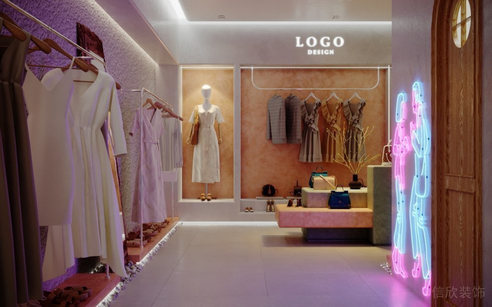 深圳市南山區(qū)后海現代服裝專賣店裝修設計大廳