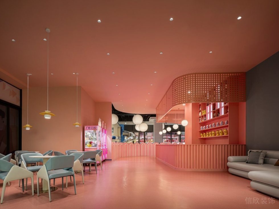 深圳市福田區(qū)筆架山北歐風兒童樂園裝修休息區(qū)