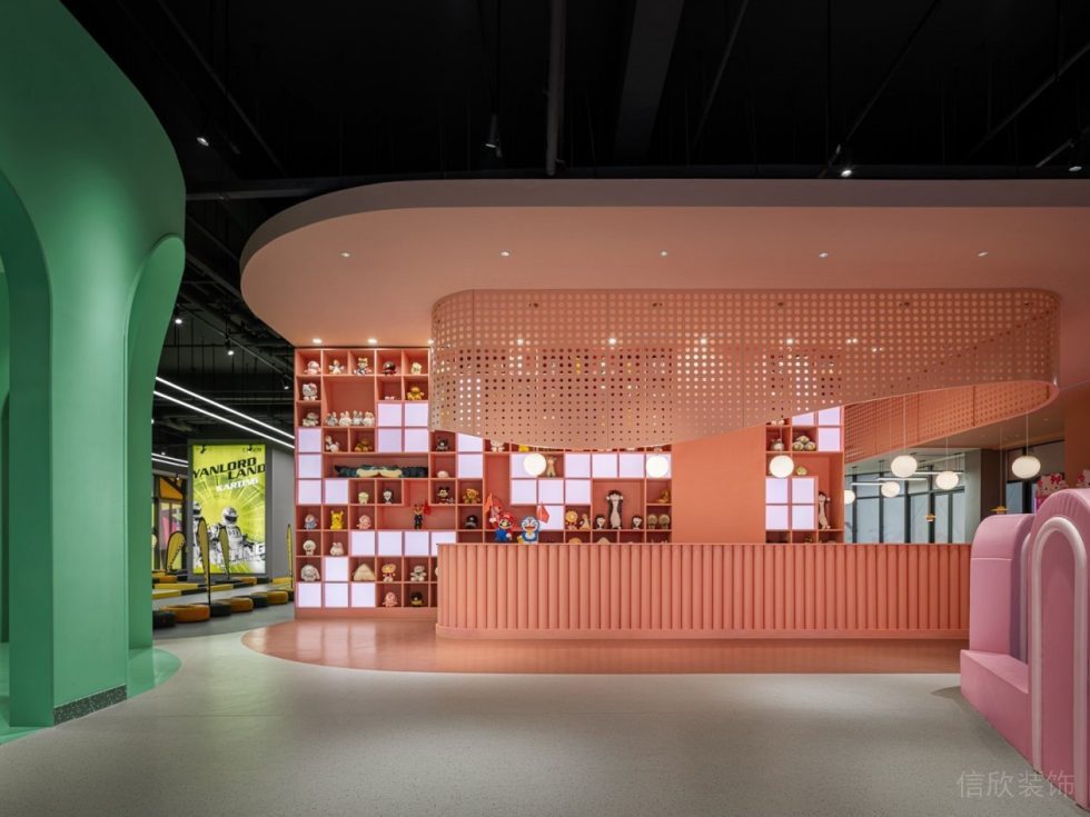 深圳市福田區(qū)筆架山北歐風兒童樂園裝修前臺