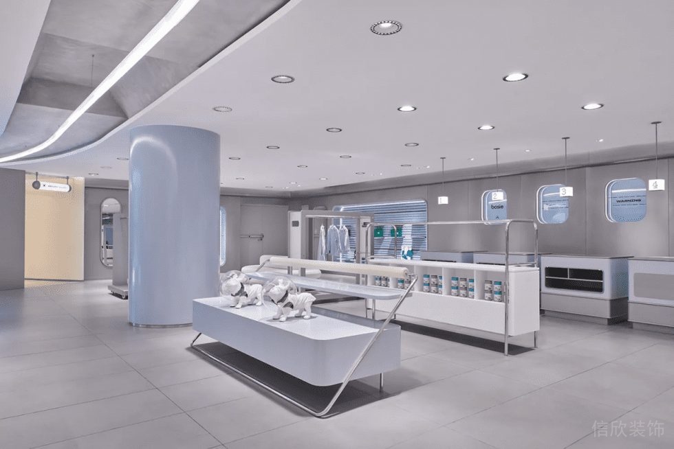 深圳市羅湖區(qū)布心現(xiàn)代風(fēng)服裝店裝修大廳
