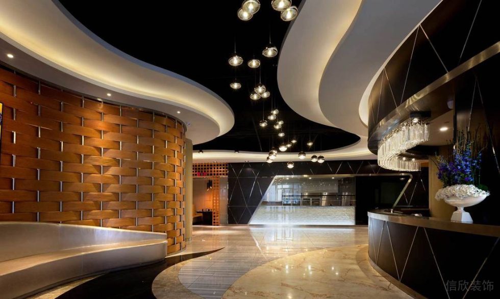 深圳寶安龍光世紀大廈簡約風格火鍋店裝修案例等候區(qū)