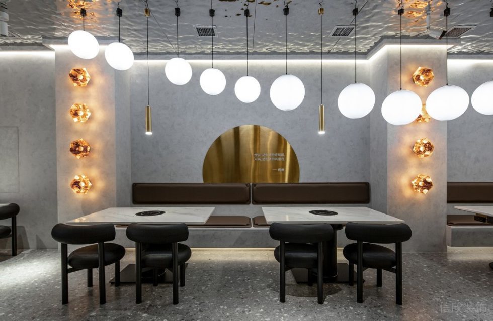 深圳福田天健時尚新天地輕奢風(fēng)格火鍋店裝修案例卡座 深圳福田天健時尚新天地輕奢風(fēng)格火鍋店裝修案例卡座