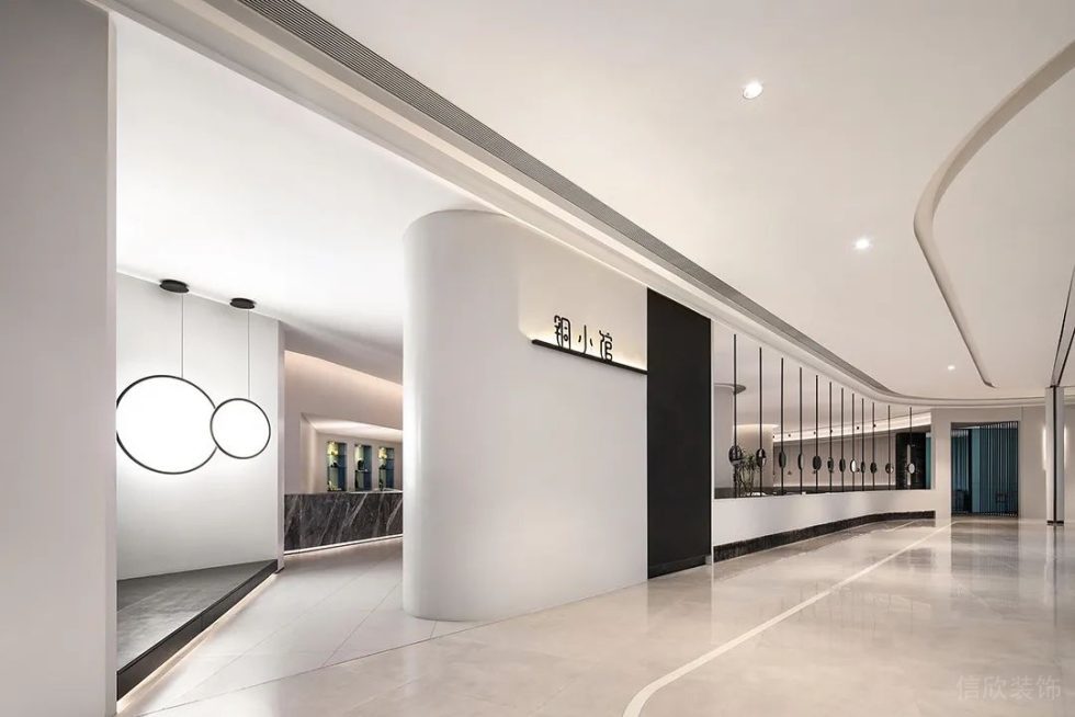 深圳羅湖東門鴻展中心城極簡(jiǎn)風(fēng)格川菜館裝修案例入口