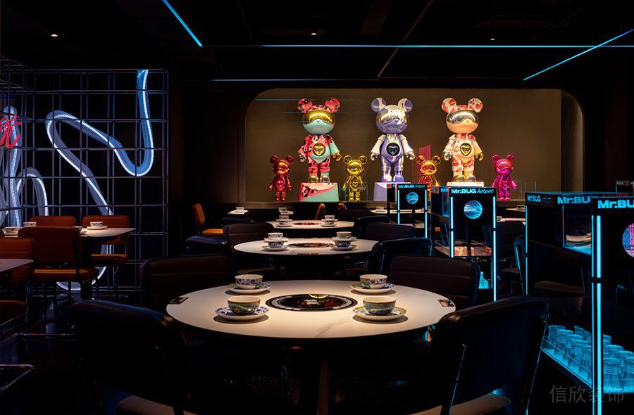 深圳羅湖京基鳳凰印象現(xiàn)代風(fēng)格火鍋店裝修案例用餐大廳