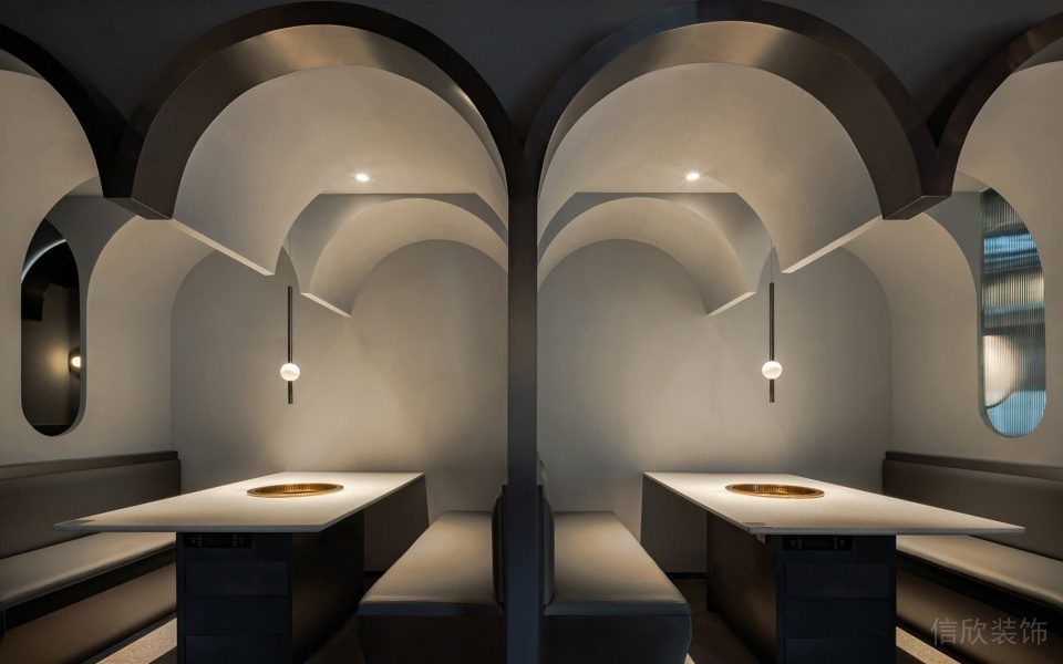 深圳龍華中海匯德理工業(yè)風火鍋店裝修案例特色卡座用餐區(qū)