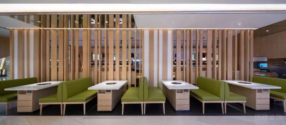 深圳坪山怡瑞達(dá)云秀府簡約北歐風(fēng)火鍋店裝修案例卡座