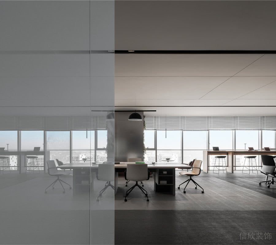 現(xiàn)代風(fēng)格公共辦公區(qū)8人辦公卡座