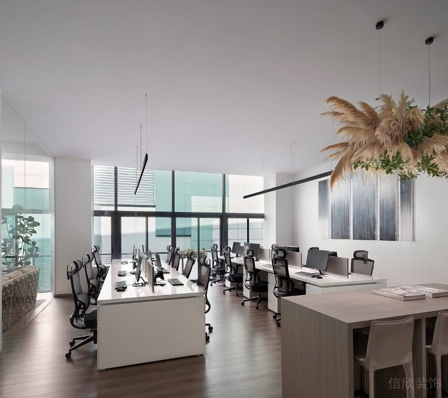 辦公室公共區(qū)白色組合辦公卡座