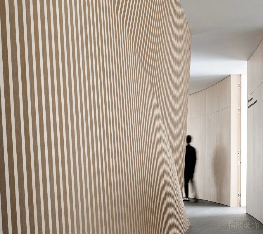 墻面曲面木條格柵生態(tài)板裝飾