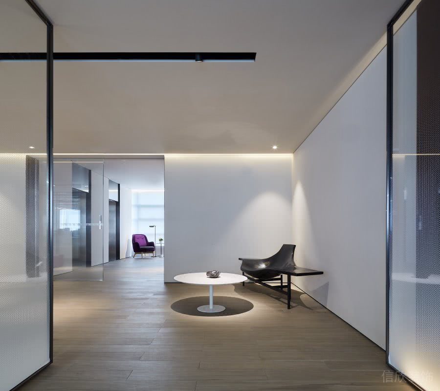 辦公室等候區(qū)角落射燈燈光效果圖