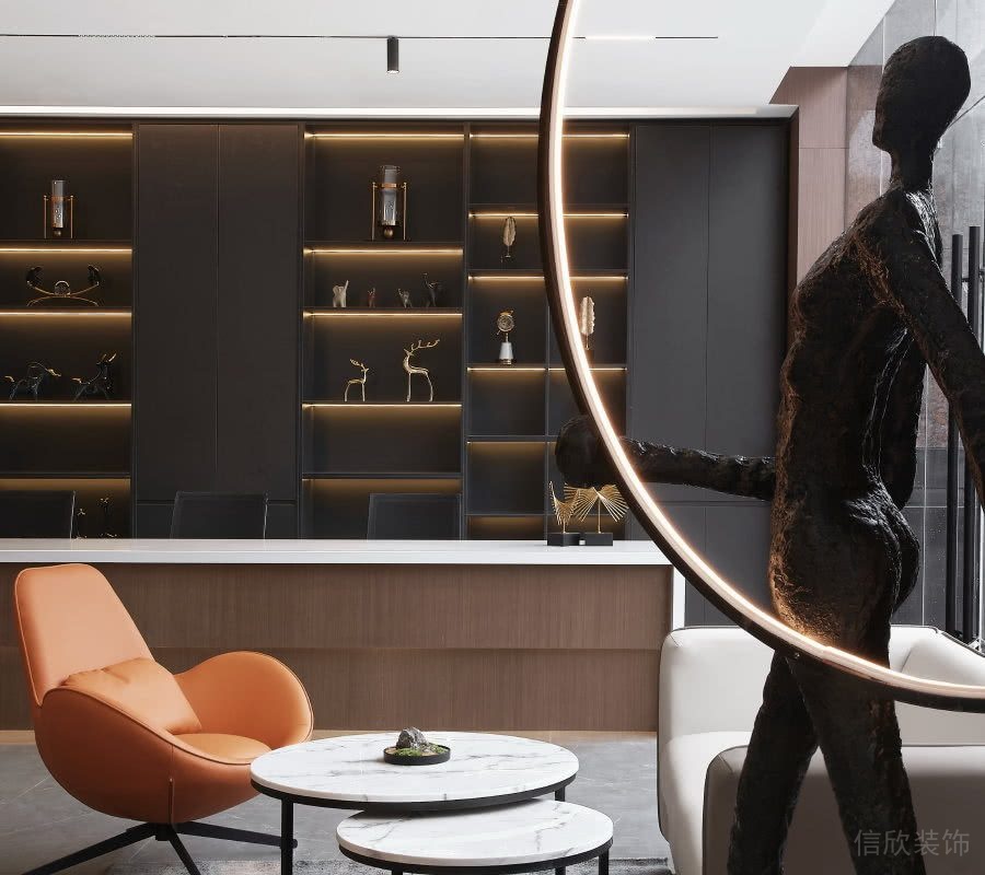 辦公室休息區(qū)酒吧柜臺(tái)裝修效果圖