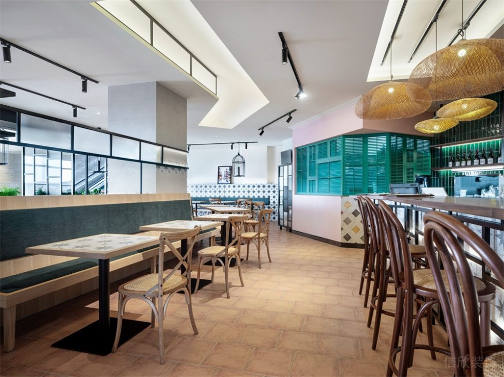 深圳福田京地大廈東南亞風格越南菜餐廳裝修案例原木卡座 深圳福田京地大廈東南亞風格越南菜餐廳裝修案例原木卡座