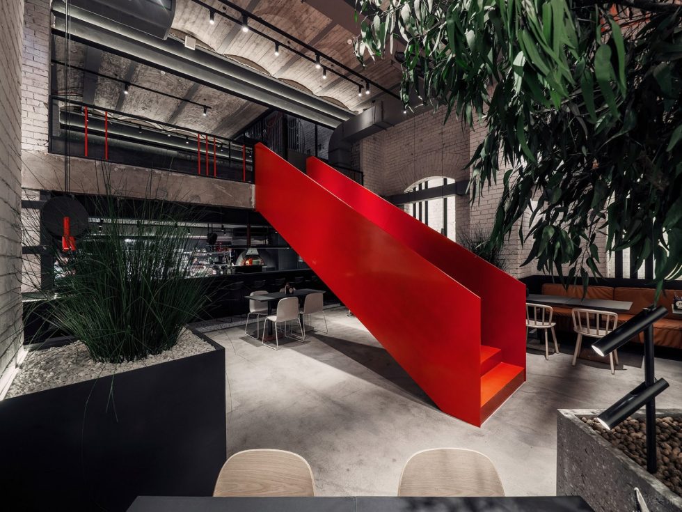 深圳龍崗百合山莊工業(yè)風(fēng)披薩店裝修案例大廳