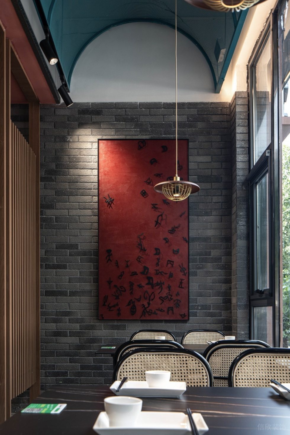 深圳龍崗中糧祥云新中式風(fēng)格粉面店裝修案例藝術(shù)裝飾畫