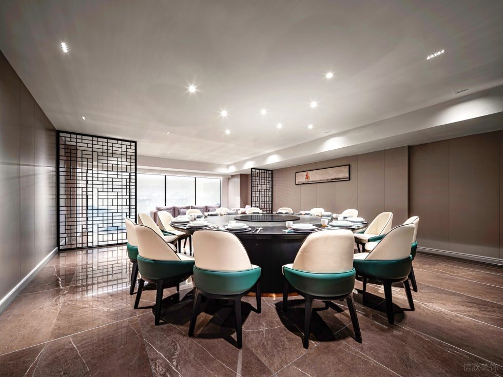 深圳龍華保利悅都現(xiàn)代新中式風(fēng)格江浙菜餐廳裝修案例豪華包廂