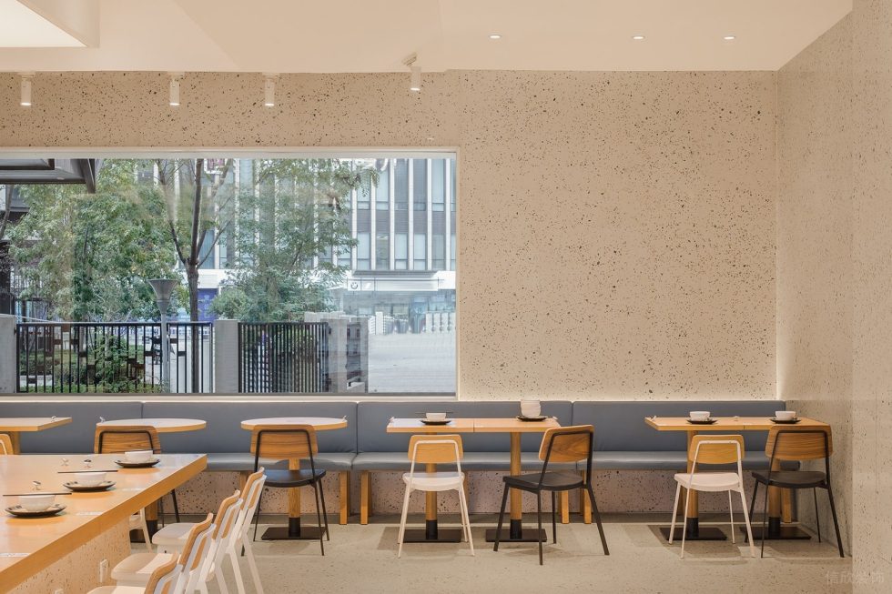 深圳南山香年廣場(chǎng)簡(jiǎn)約風(fēng)格自選快餐店裝修案例卡座沙發(fā)