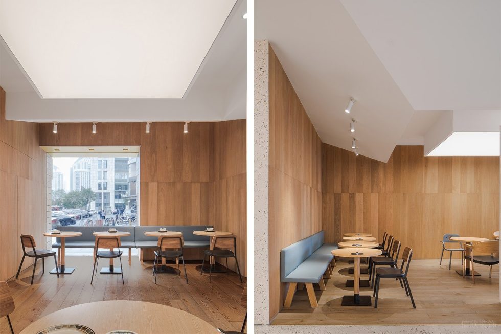 深圳南山香年廣場(chǎng)簡(jiǎn)約風(fēng)格自選快餐店裝修案例天花