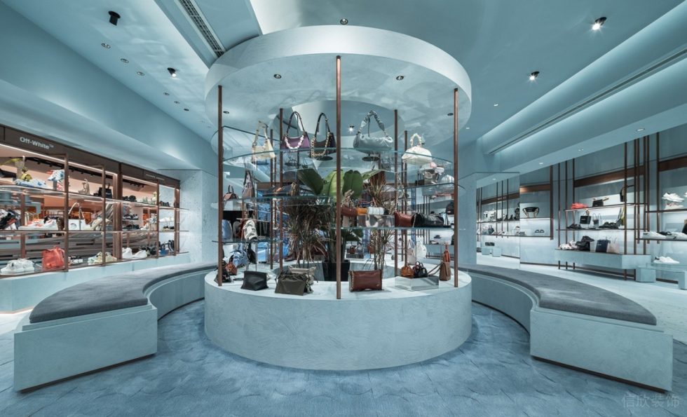 深圳市寶安區(qū)松崗現(xiàn)代風(fēng)買手店概念店裝修設(shè)計(jì)圓形展臺 深圳市寶安區(qū)松崗現(xiàn)代風(fēng)買手店概念店裝修設(shè)計(jì)圓形展臺