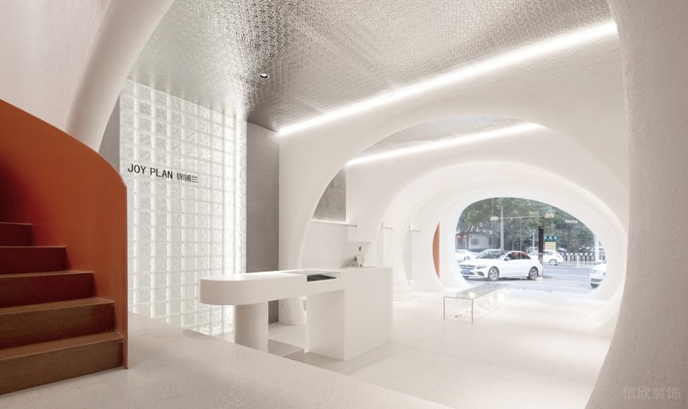 深圳市龍崗區(qū)橫崗錦鋪女裝店橙色樓梯設(shè)計(jì)圖