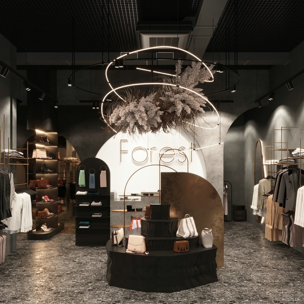 深圳市龍崗區(qū)平湖“森林” 名牌服裝店裝修設計墻面logo 深圳市龍崗區(qū)平湖“森林” 名牌服裝店裝修設計墻面logo