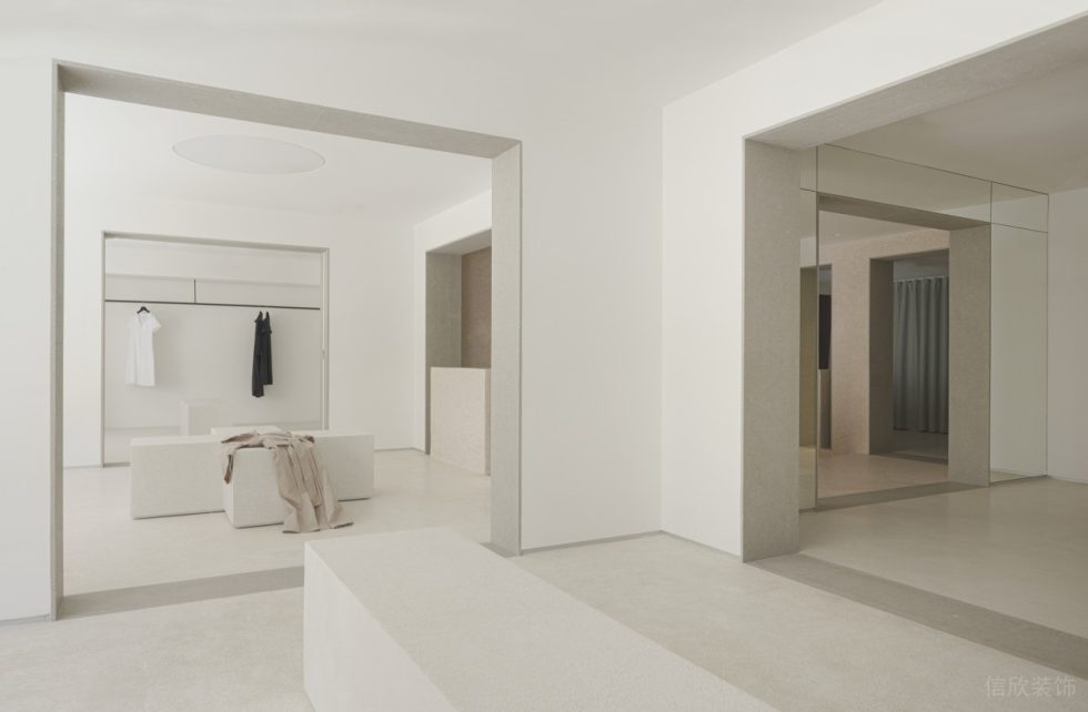 深圳市龍崗區(qū)平湖西班牙pau旗艦店裝修設(shè)計(jì)白色十字島臺(tái)