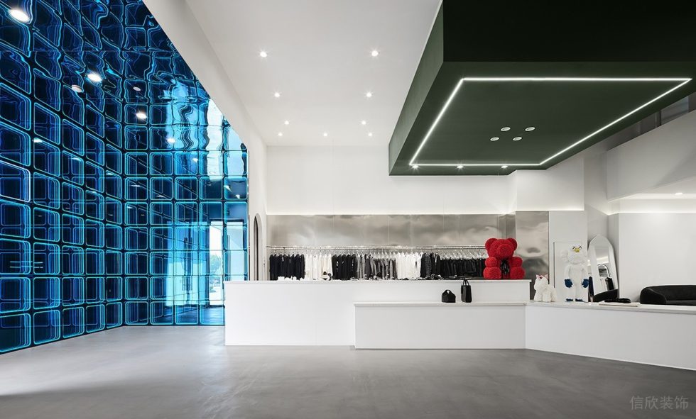 深圳市南山區(qū)南頭現(xiàn)代風(fēng)rain & Snow.hby買手店裝修設(shè)計(jì)灰色水泥地面