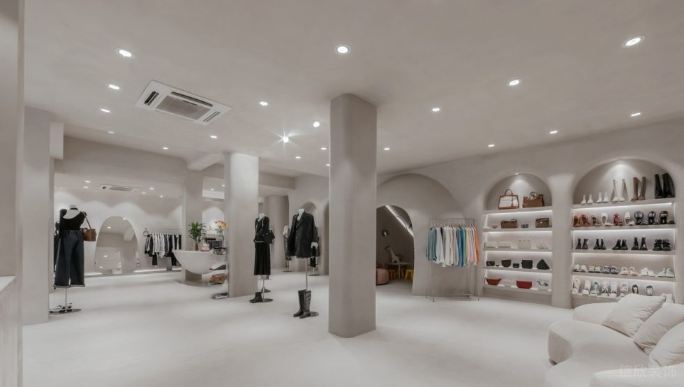 深圳市南山區(qū)前海現(xiàn)代風(fēng)女裝店裝修設(shè)計(jì)大廳