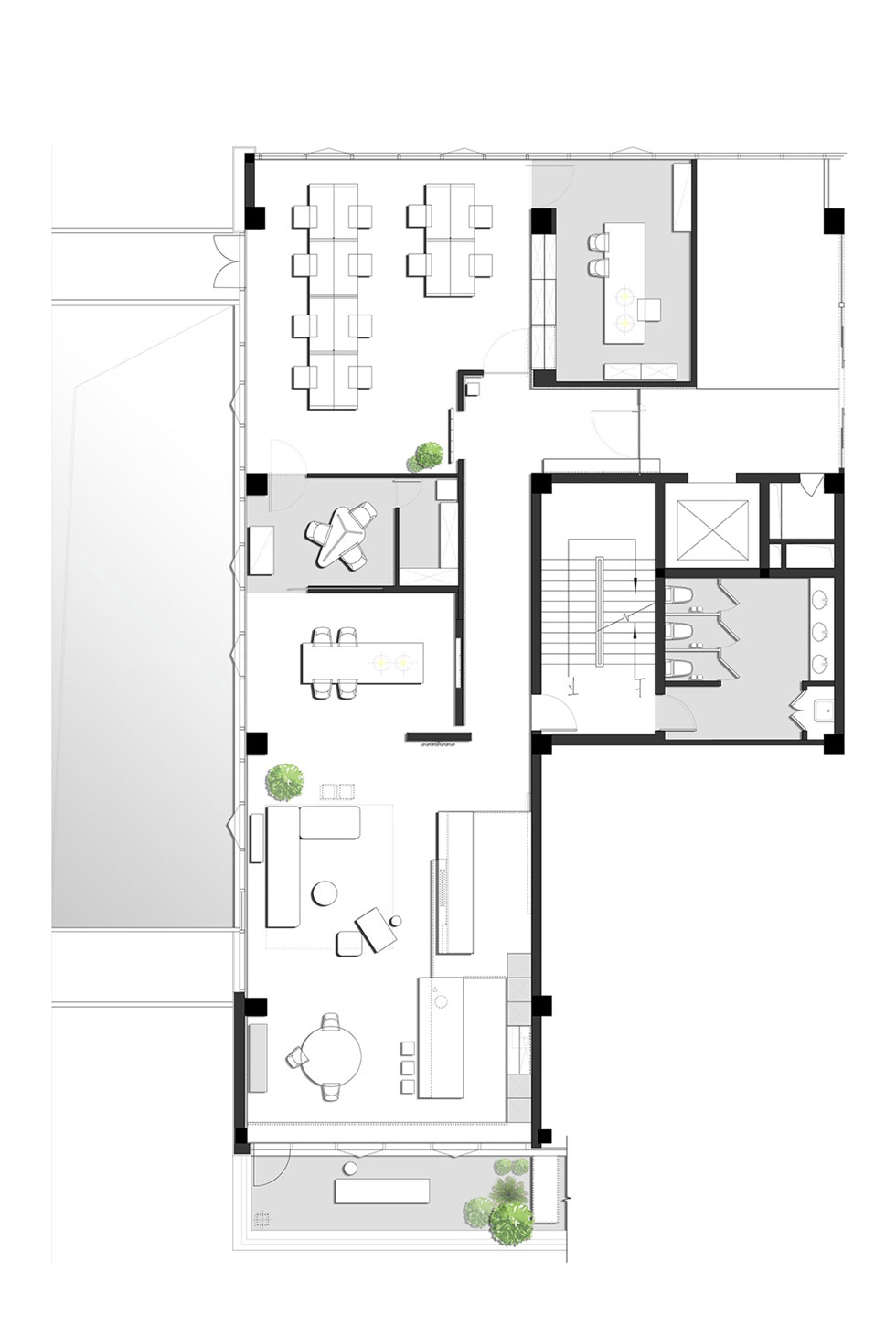 大沖商務(wù)中心科技園辦公室裝修平面圖 大沖商務(wù)中心科技園辦公室裝修平面圖