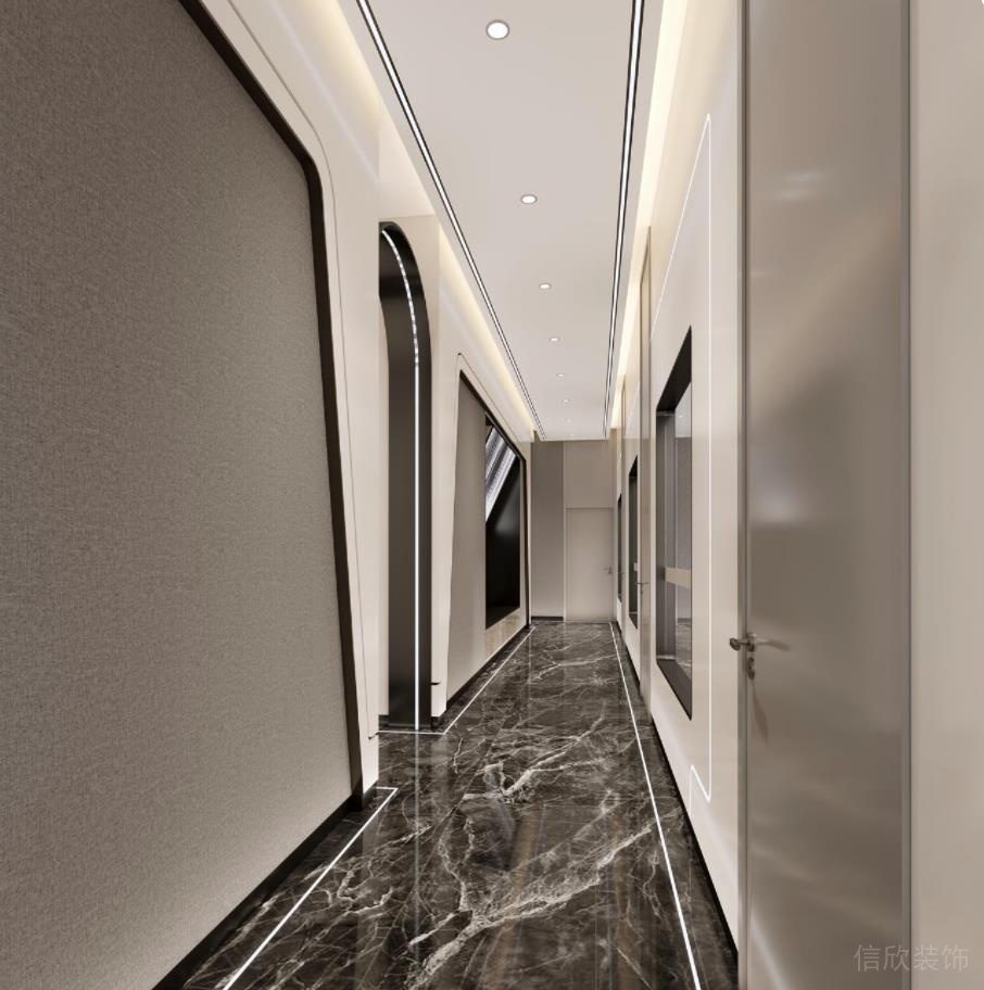 華冠口腔牙科診所過道裝修設(shè)計